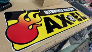 ボディショップ アクセルロゴステッカー