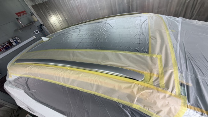 レクサスRXルーフレール塗装